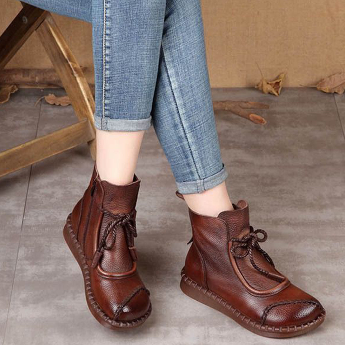 ✨🔥【35-40】43%off-👢2024 Ženske retro cipele od meke kože za ranu jesen  3775785