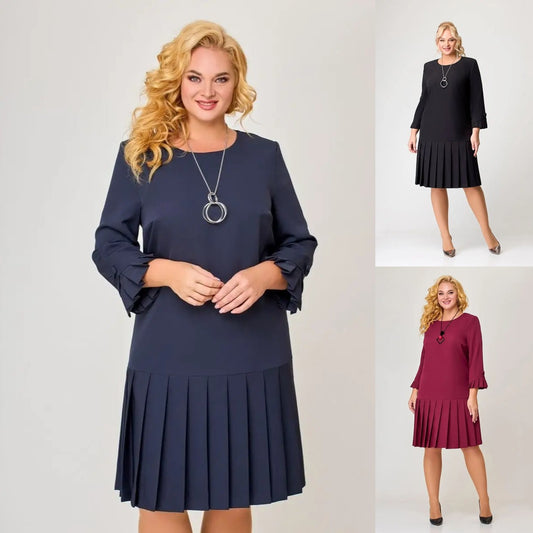 💌【S-5XL】👗 Visokokvalitetna jednobojna elegantna haljina