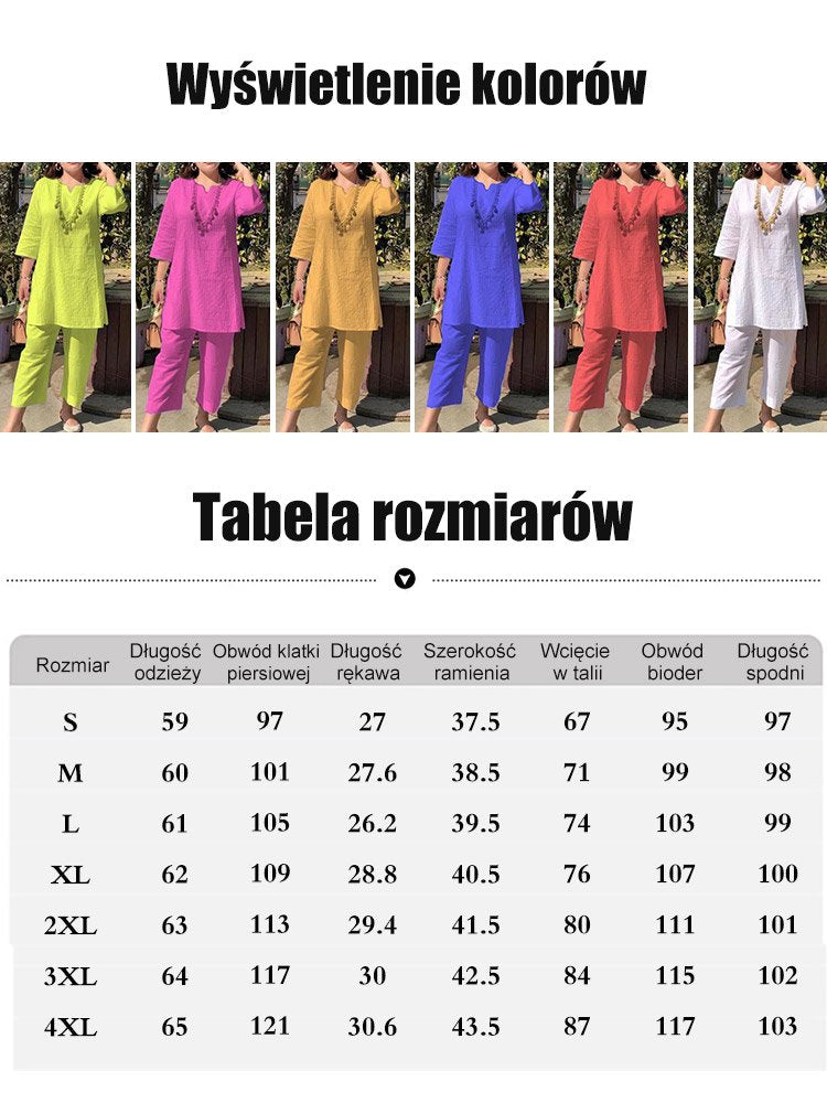 【40-100 kg】Novo ljetno modno jednobojno temperamentno dvodijelno odijelo s dugim rukavima u etničkom stilu 3628158